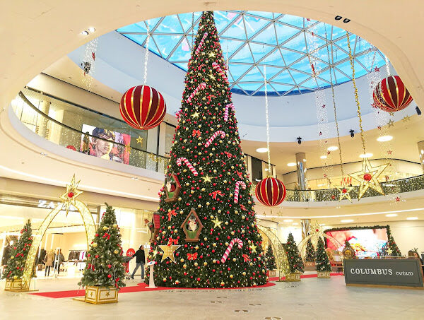 Kerstverlichting winkelcentrum