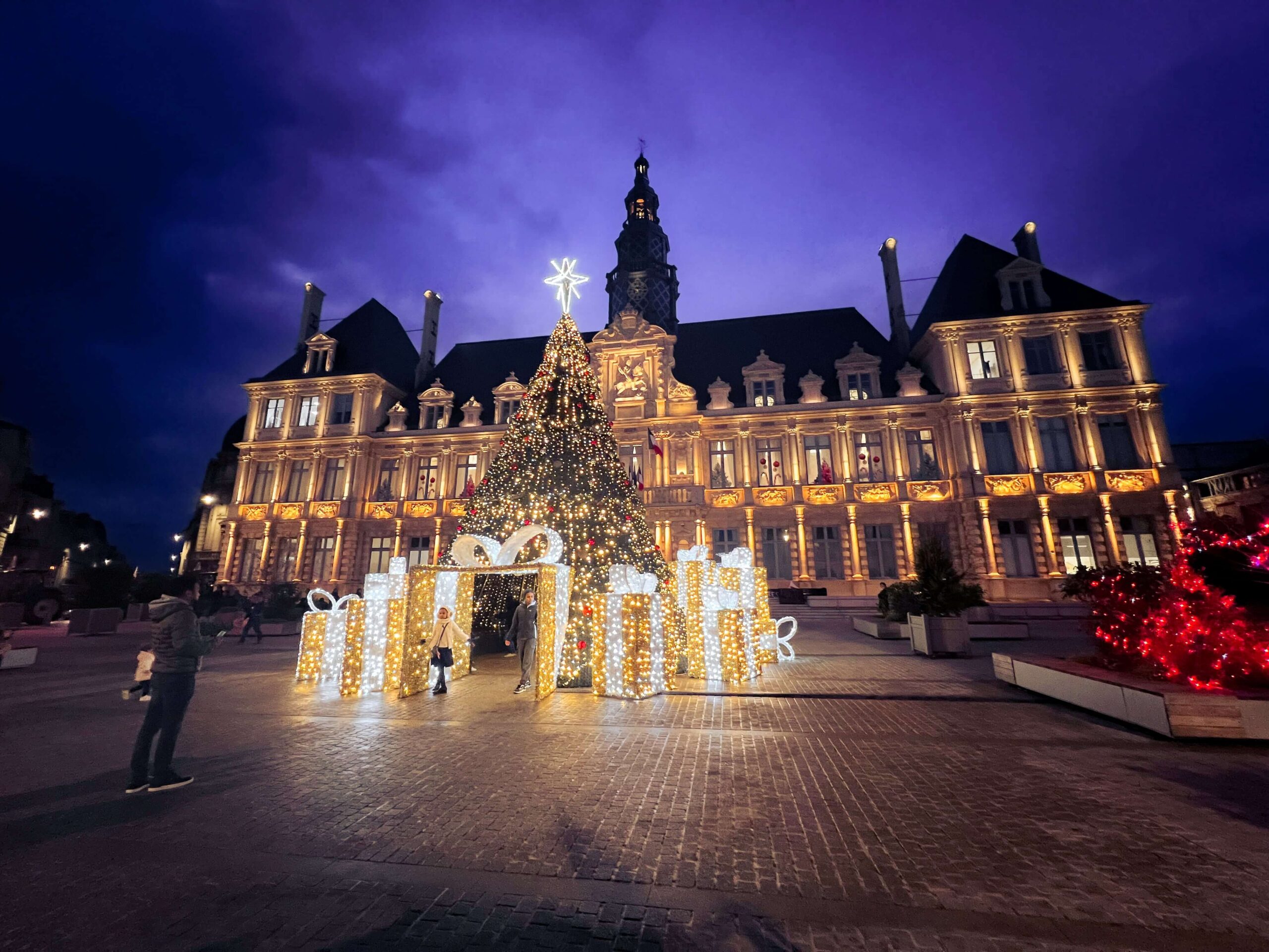 Kerstverlichting gemeenten straten buiten