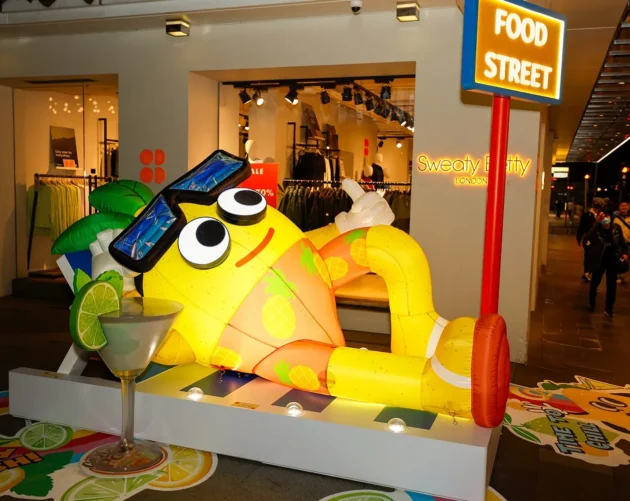 Zomer decoratie winkelcentra