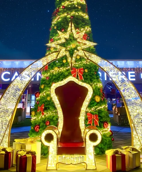 Kerstverlichting shopping mall