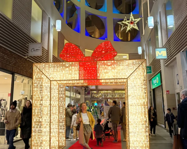 Cadeau led verlichting winkelcentrum
