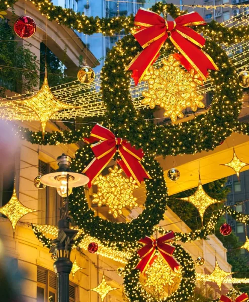 kerstverlichting voor winkelcentra